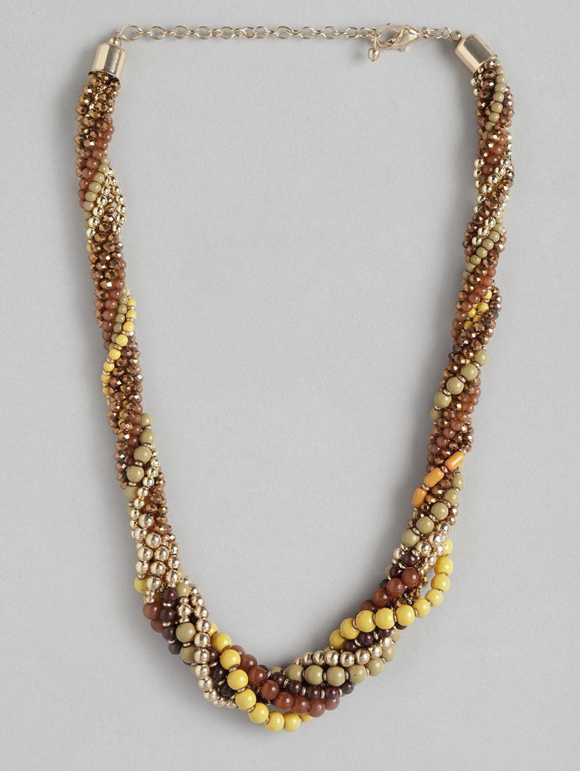 women brown and gold-toned necklace - 18509726 - Zoom Image - 0