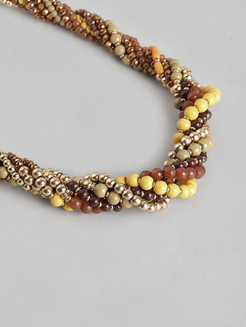 women brown and gold-toned necklace - 18509726 - Standard Image - 2