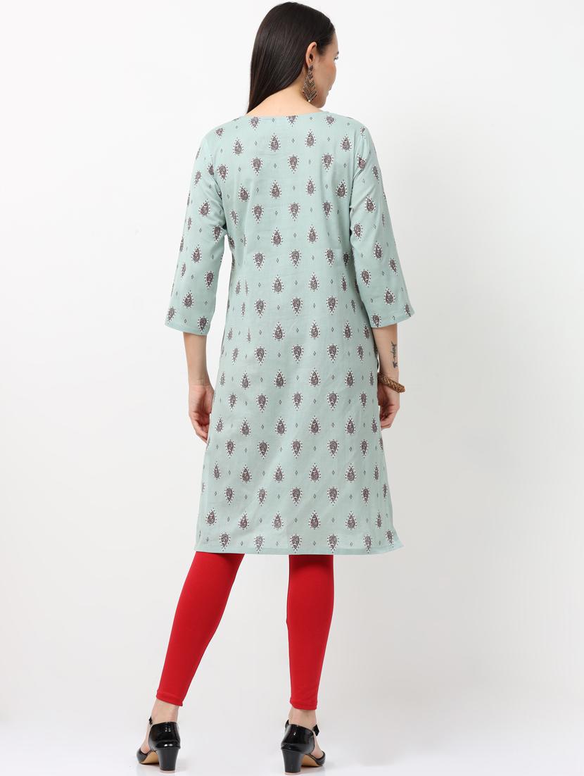 women's straight kurta - 18510082 - Standard Image - 2
