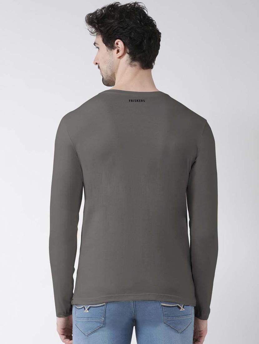 grey solid regular t-shirt - 18510132 - Standard Image - 2