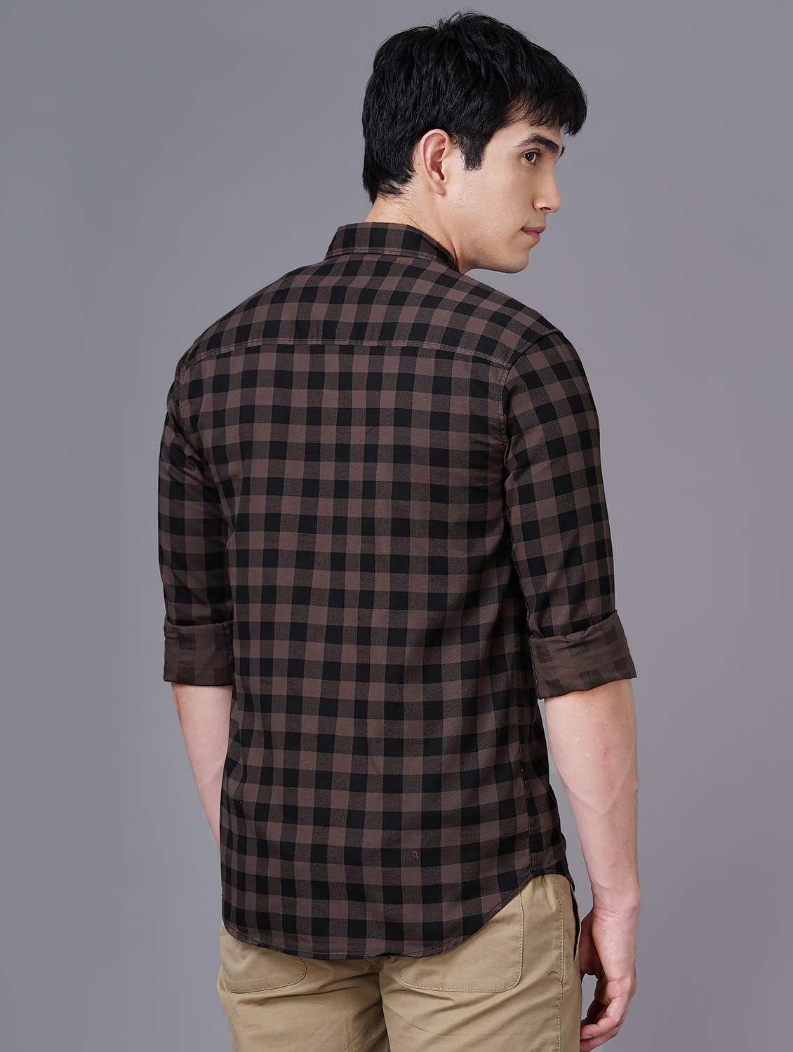 check print casual shirt - 18512126 - Standard Image - 2
