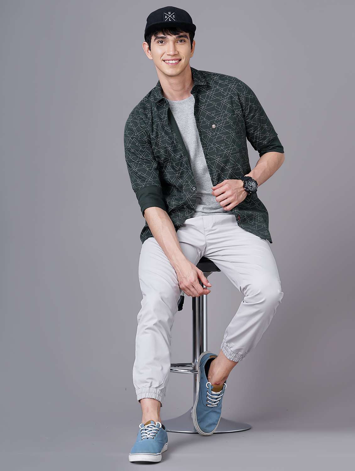abstract print casual shirt - 18512135 - Standard Image - 2