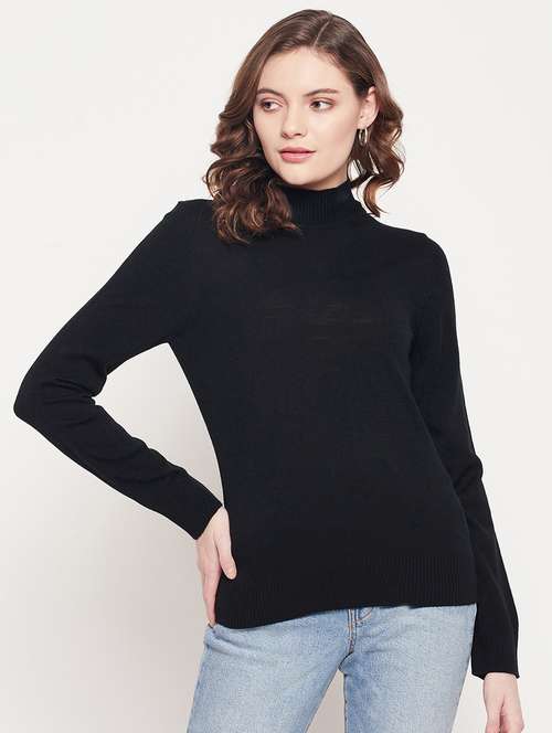long sleeved solid regular pullover - 18512214 - Standard Image - 0