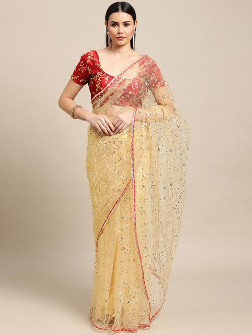 women's embroidered saree with blouse - 18512393 - Standard Image - 0