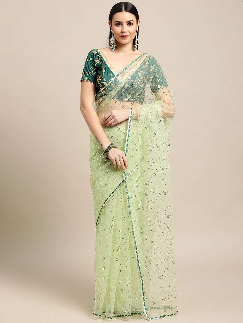 women's embroidered saree with blouse