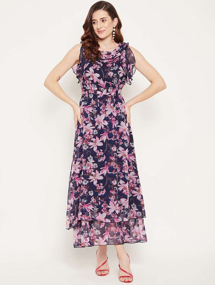 women's fit & flare floral dress