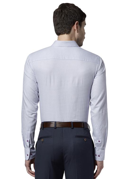 light blue checkered formal shirt - 18513480 - Standard Image - 2