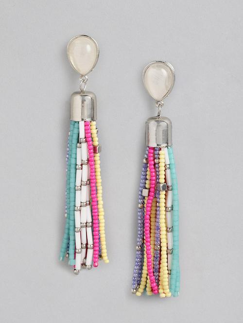 blue metal drop earrings - 18513835 -  Standard Image - 0