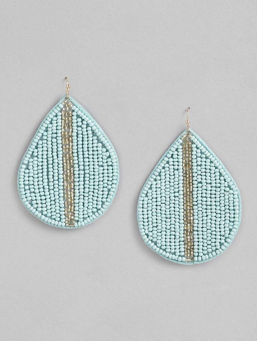 blue metal drop earrings - 18513836 -  Zoom Image - 0