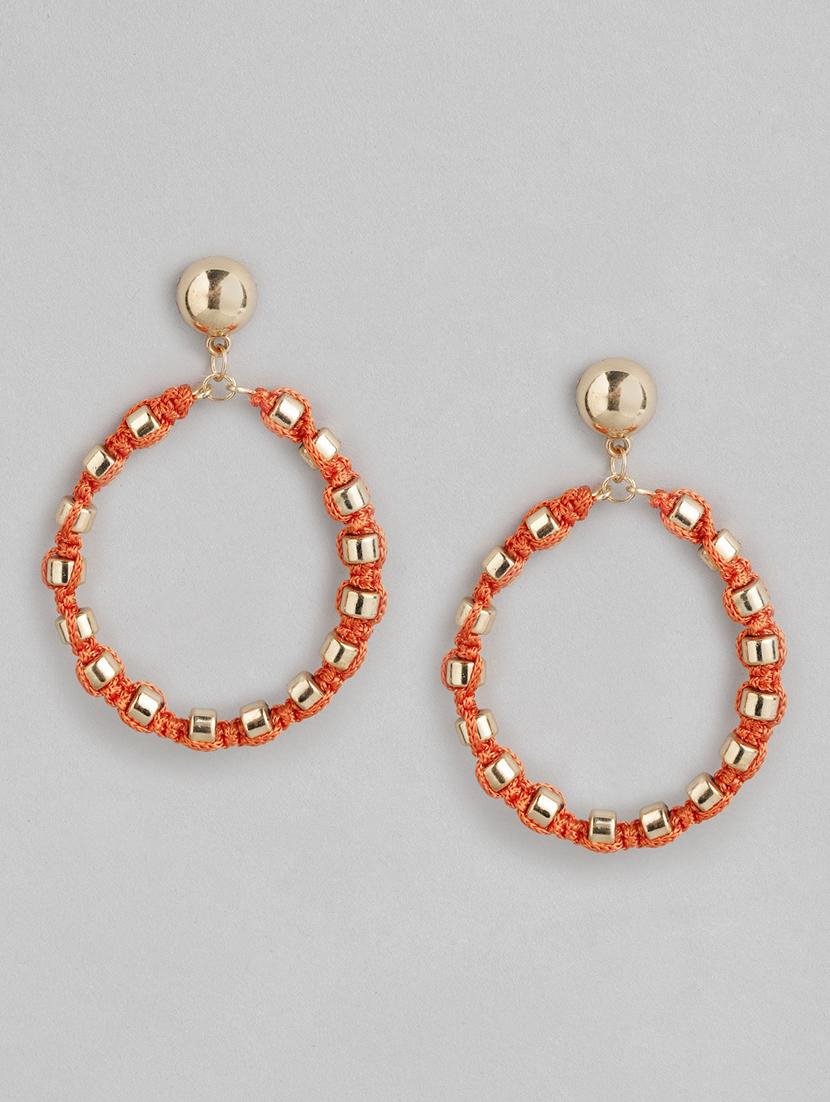 orange metal drop earrings - 18513838 - Zoom Image - 0