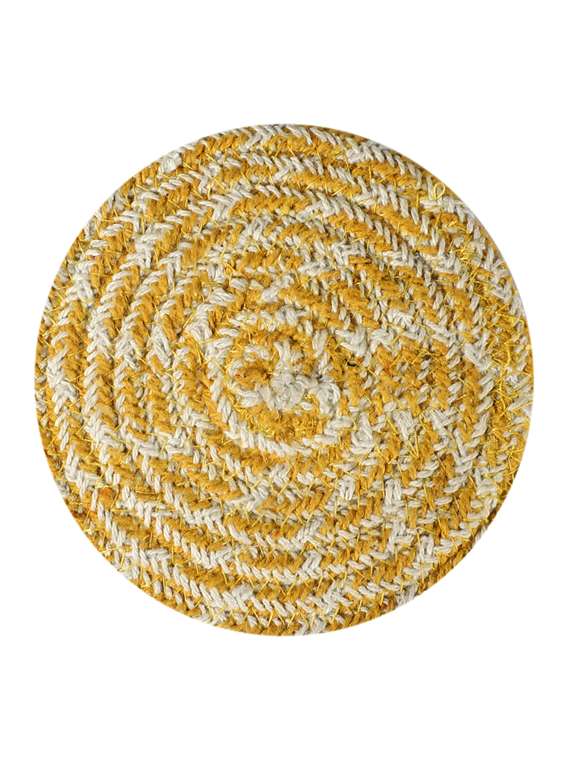 mnd villa jute coaster set, natural rope coasters 5x5 inch (set of 4 pcs)