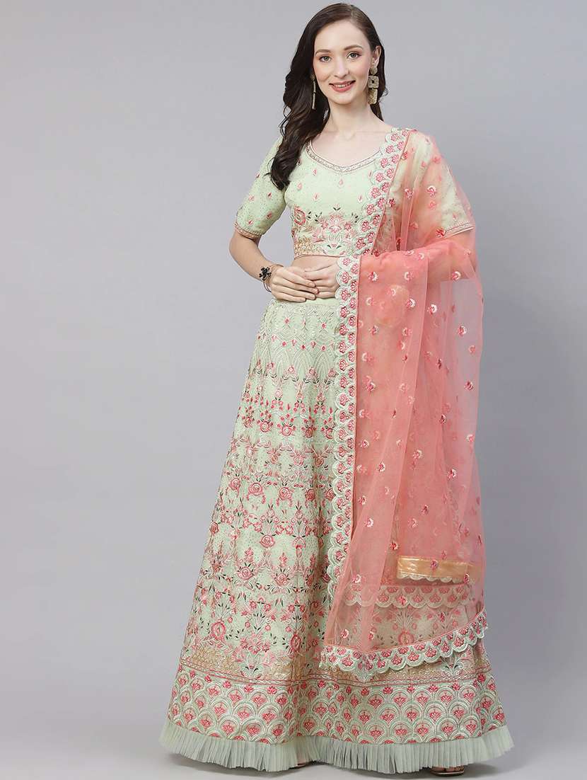 embroidered lehenga and choli with dupatta