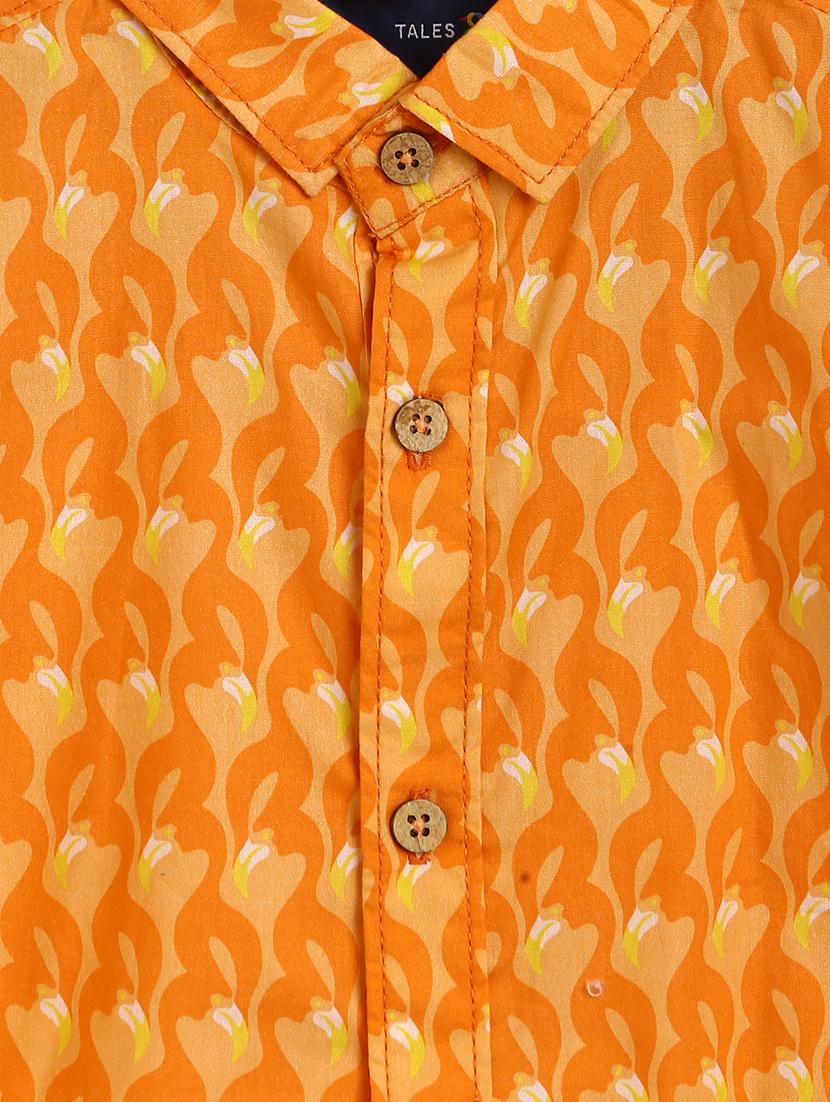 boys orange printed shirt - 18515425 - Standard Image - 2