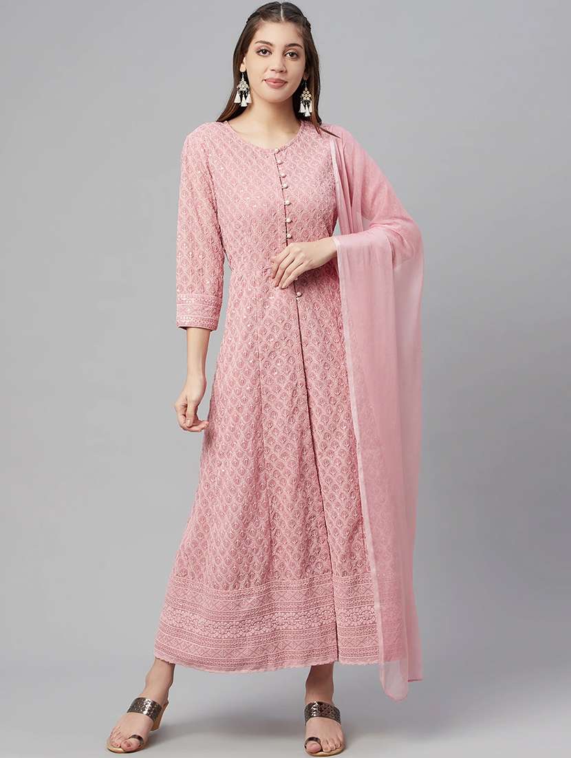 embroidered kurta dupatta set  