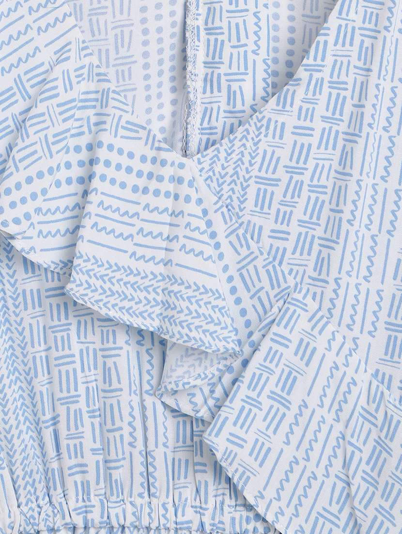 girls v neck short sleeves frock - 18515806 -  Standard Image - 2