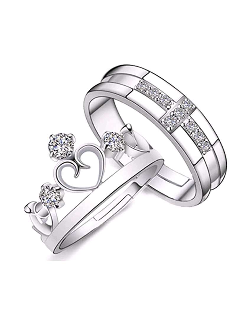 silver brass combo ring