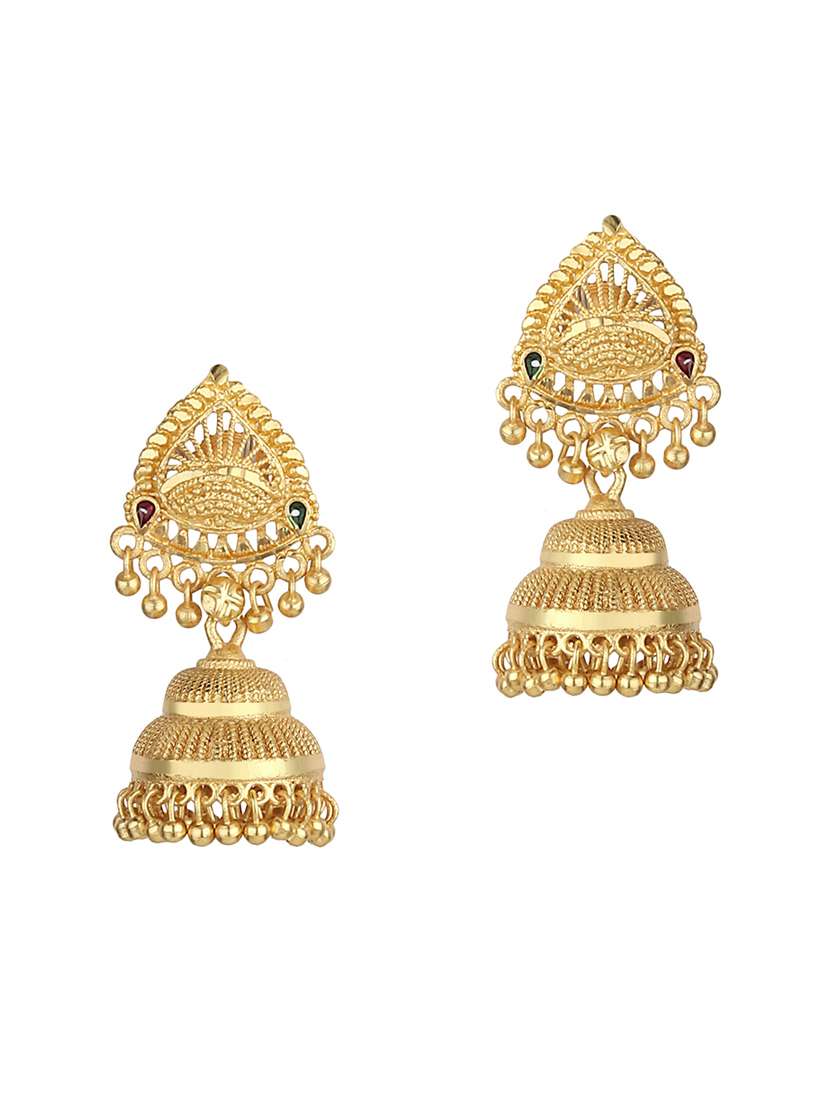 gold plated jhumka earring