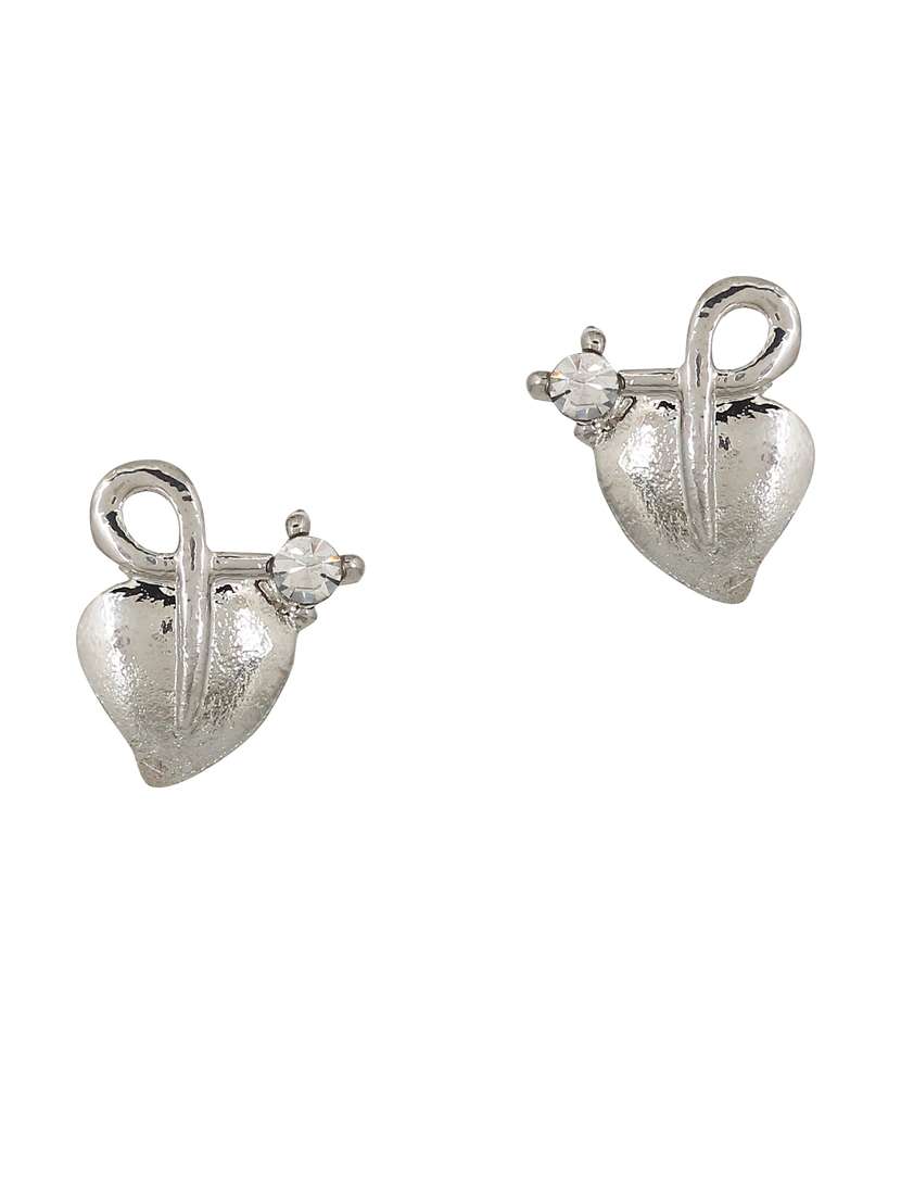 silver metal studs earring