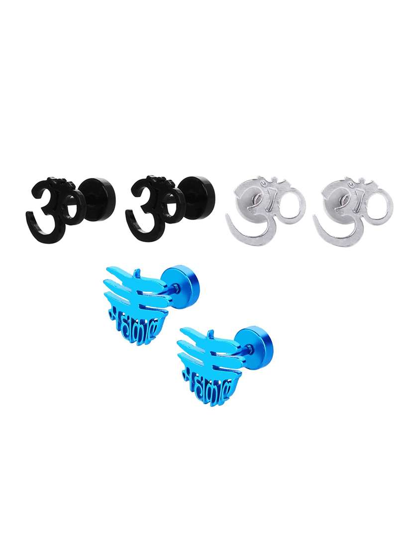 pack of 3 studs earring