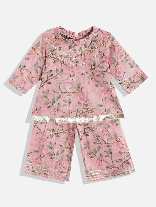 girls floral kurta palazzo set  - 18517008 -  Standard Image - 0