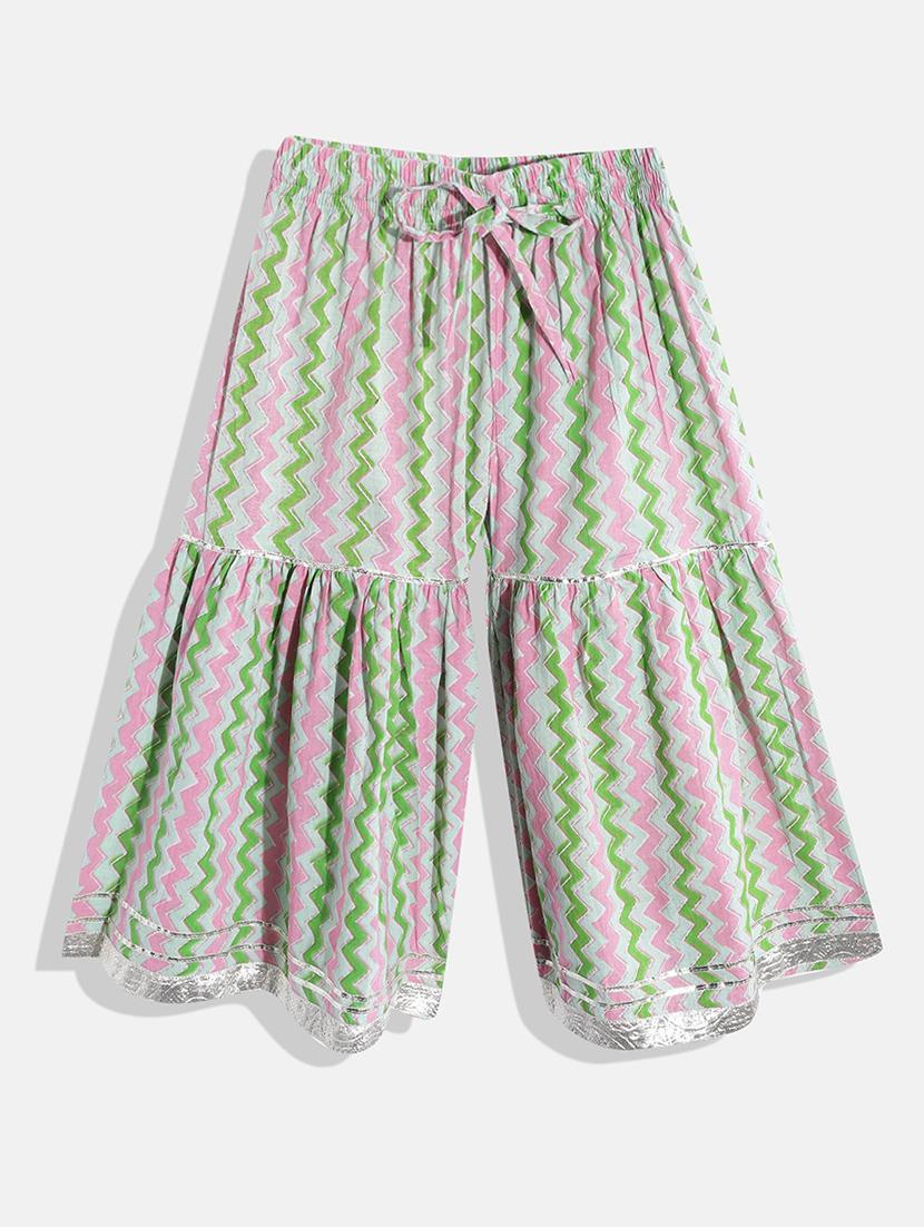 girls printed kurta sharara suit set - 18517012 - Standard Image - 2