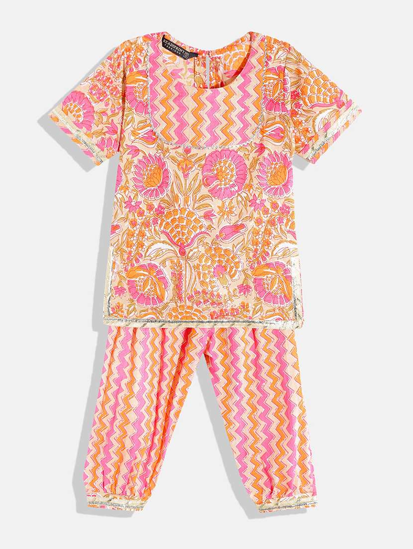 girls printed kurta salwar set 