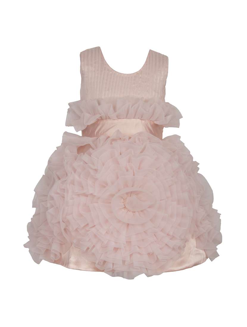 girls round neck sleeveless frock