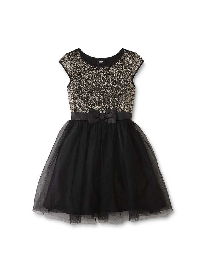 girls round neck short sleeves frock