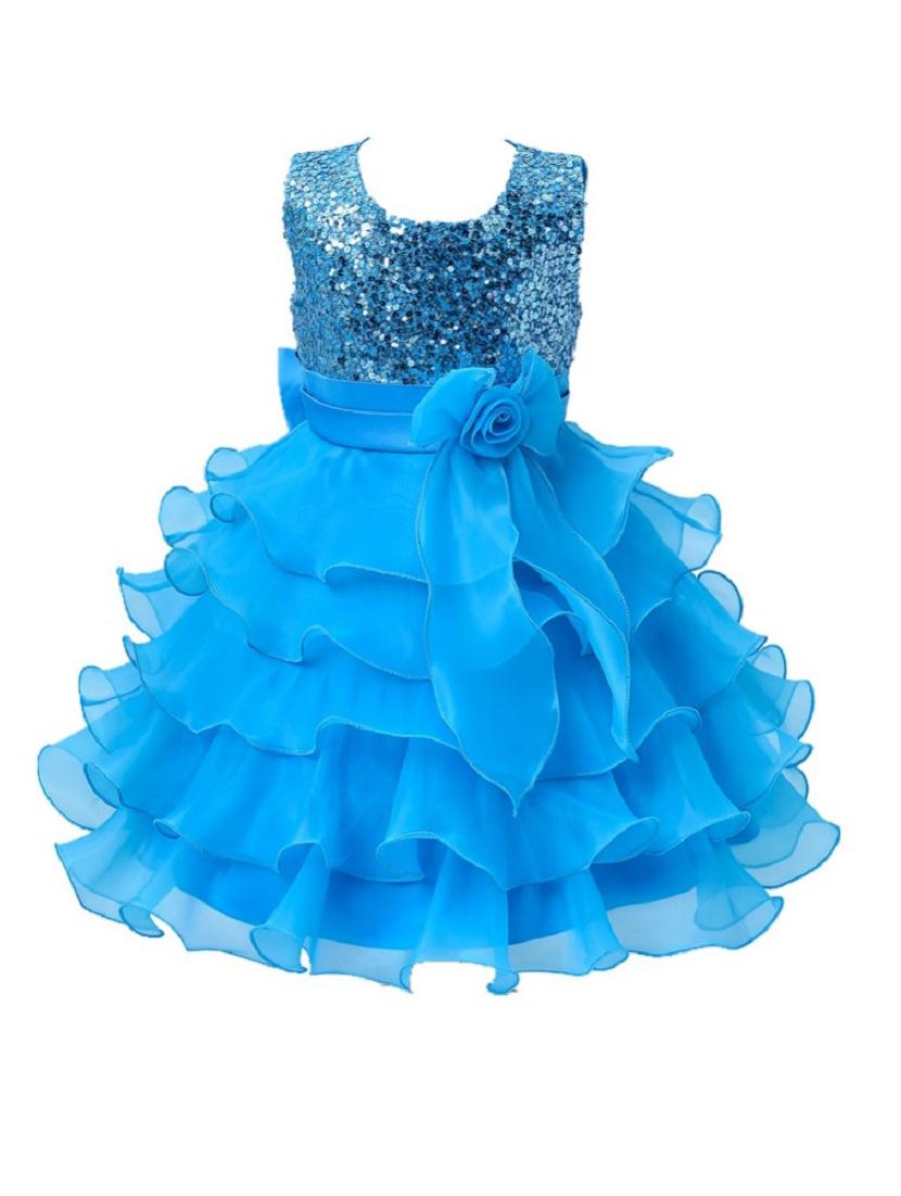 girls round neck sleeveless frock - 18517122 -  Zoom Image - 0