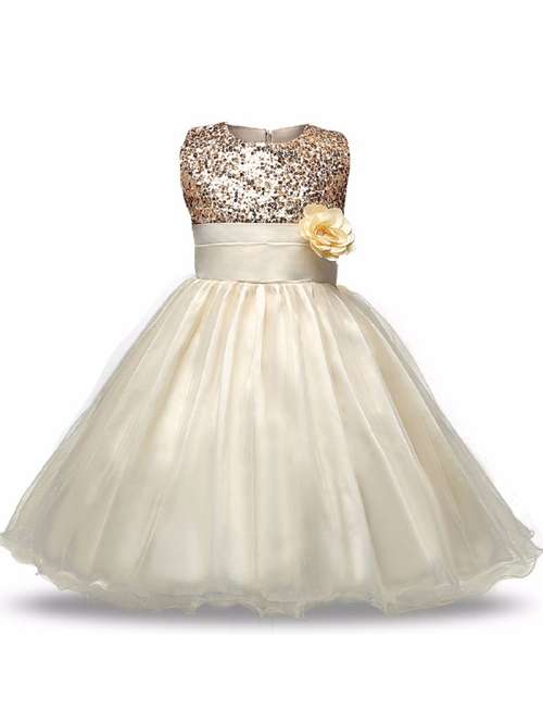 girls round neck sleeveless frock - 18517126 - Standard Image - 0