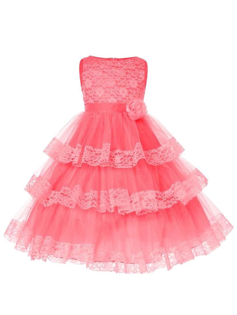 girls round neck sleeveless frock