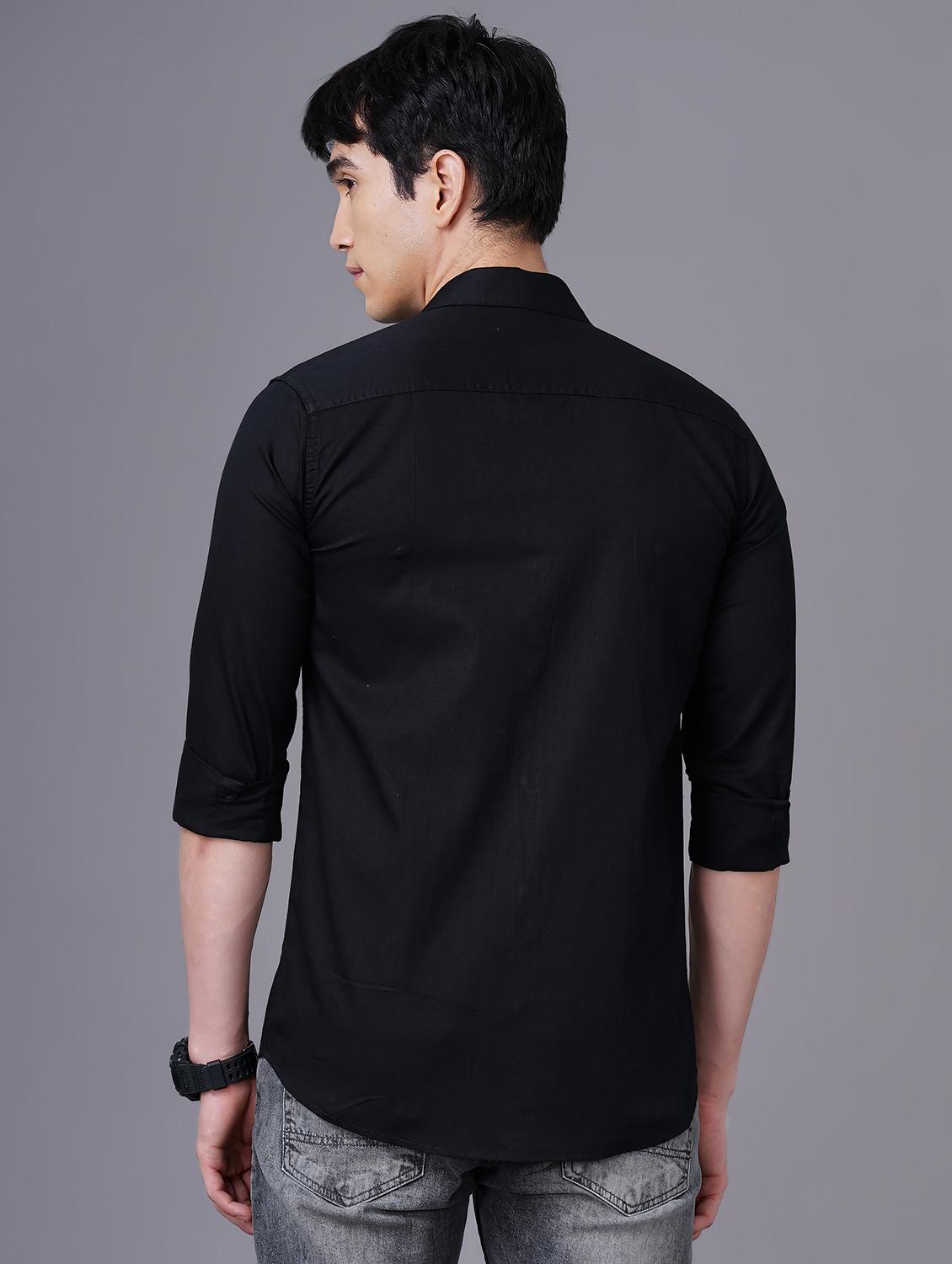 black typographic casual shirt - 18517707 - Standard Image - 2
