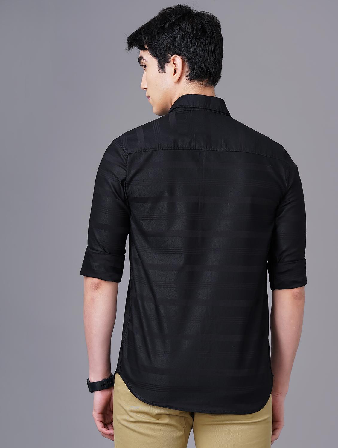 black striped casual shirt - 18518102 - Standard Image - 2