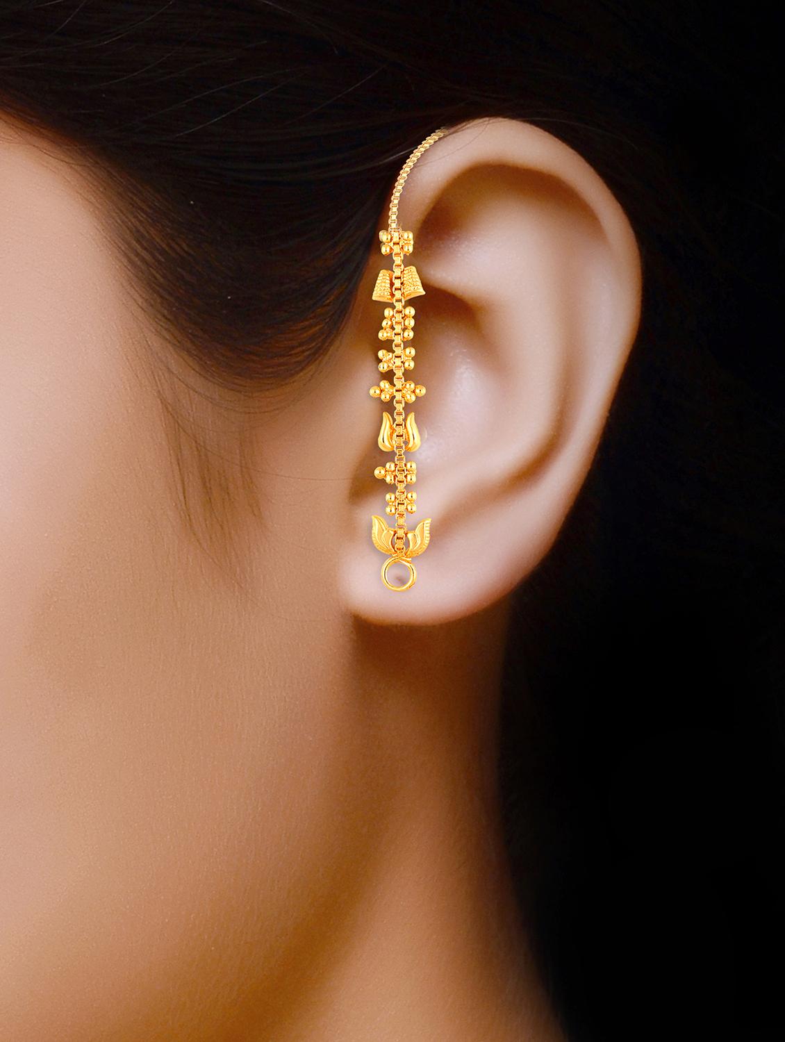 gold plated ear cuff earring - 18518678 - Standard Image - 2