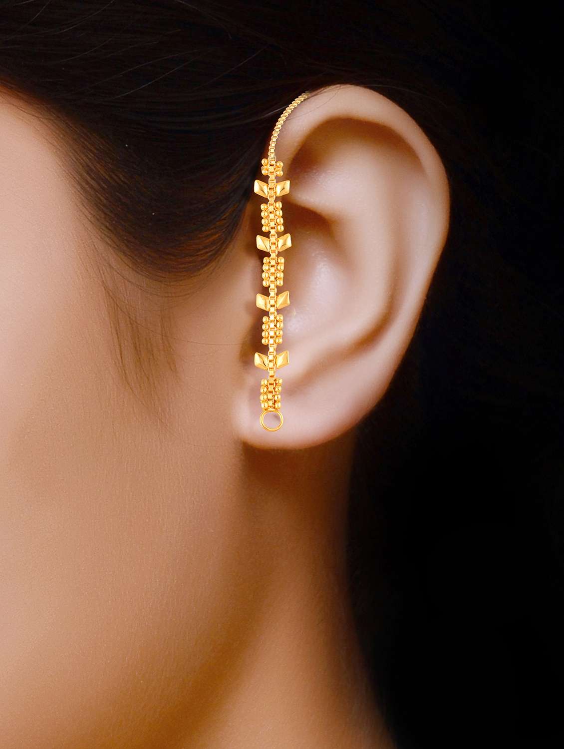 gold plated ear cuff earring - 18518679 -  Standard Image - 2