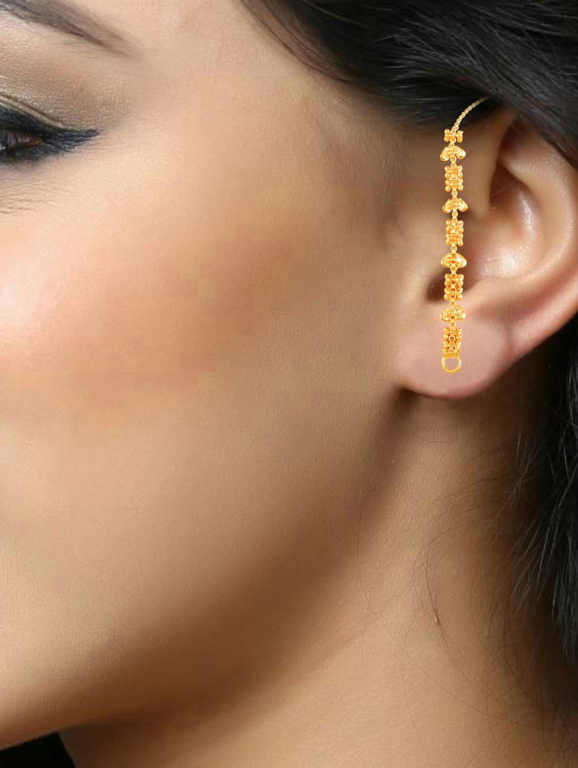 gold plated ear cuff earring - 18518683 - Standard Image - 2
