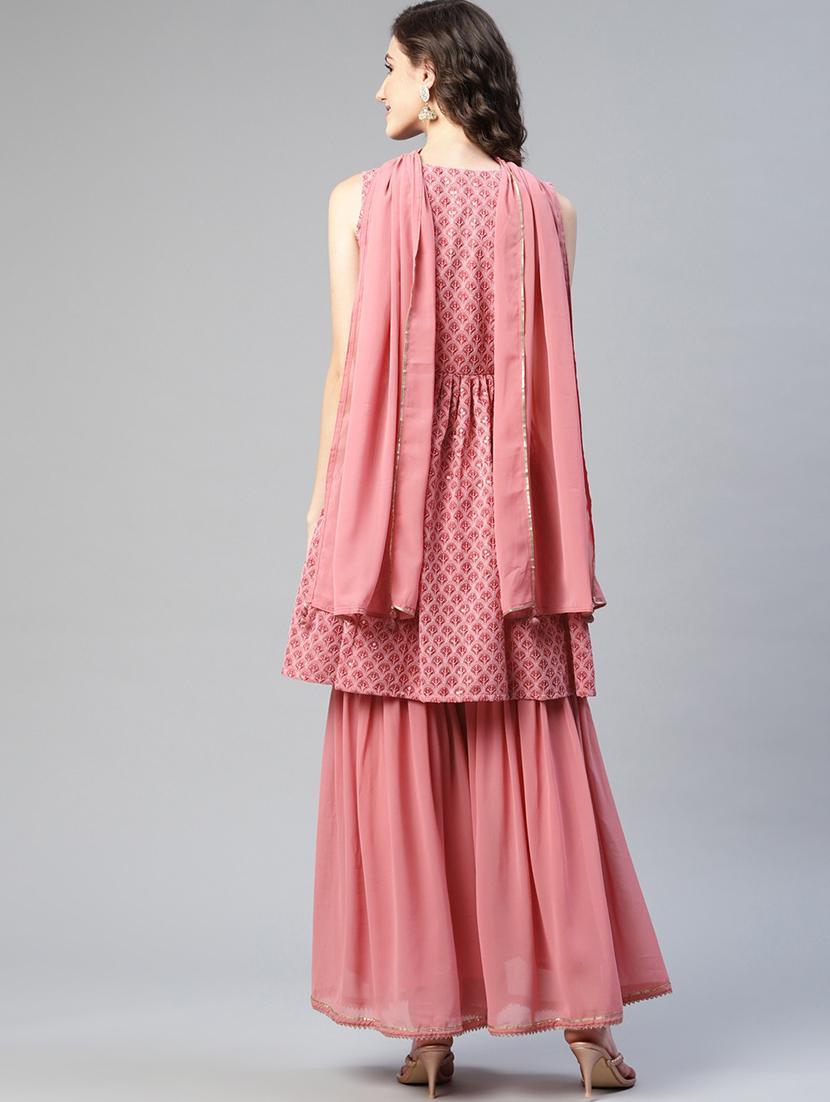 chikankari kurta sharara set with dupatta - 18518927 - Standard Image - 2