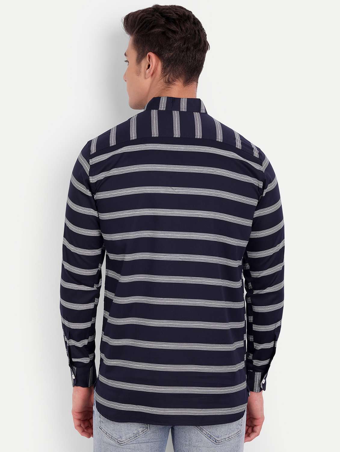 navy blue cotton short  kurta - 18519119 -  Standard Image - 2