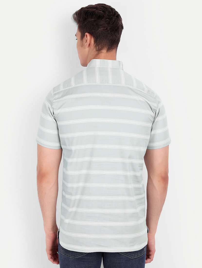 green striped short kurta - 18519131 -  Standard Image - 2