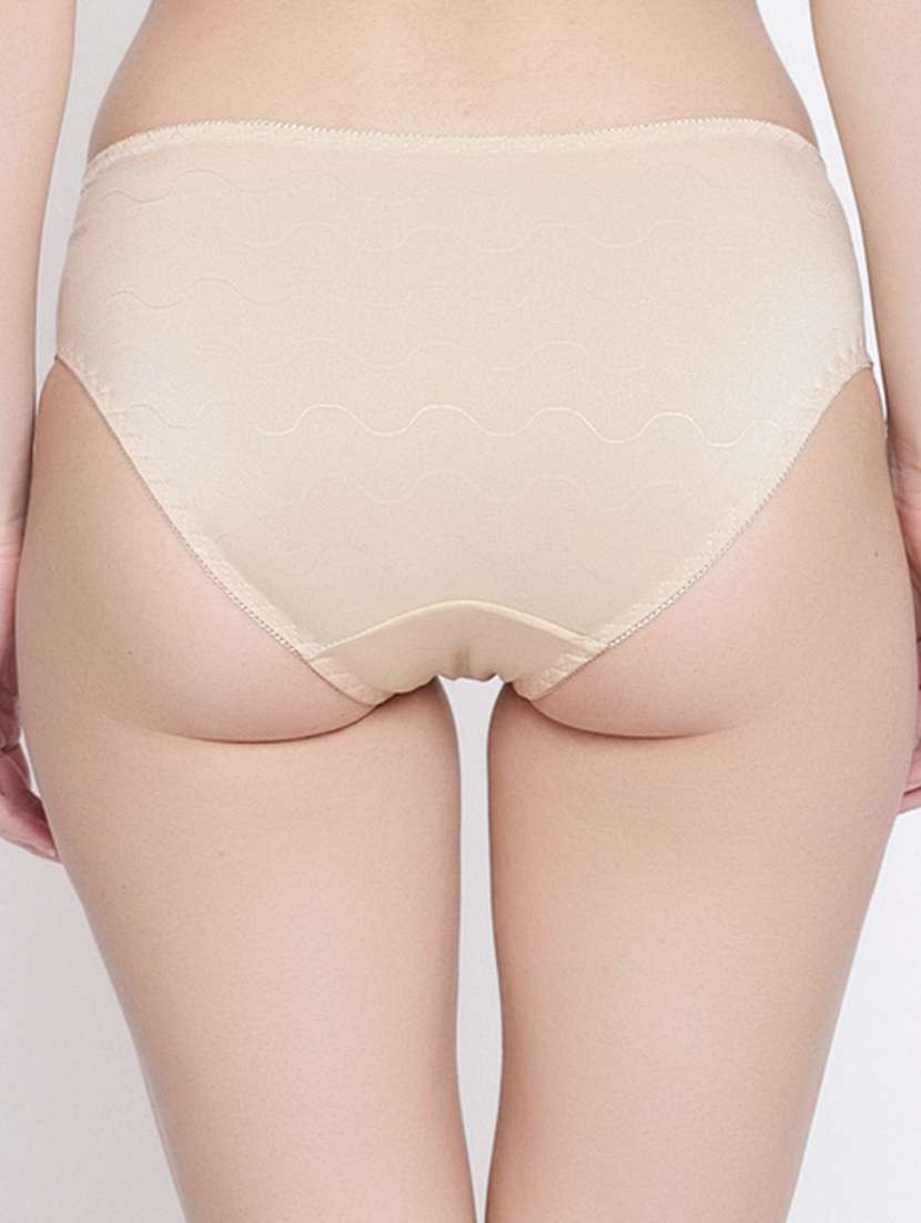 beige solid hipster panty - 18519260 -  Standard Image - 2