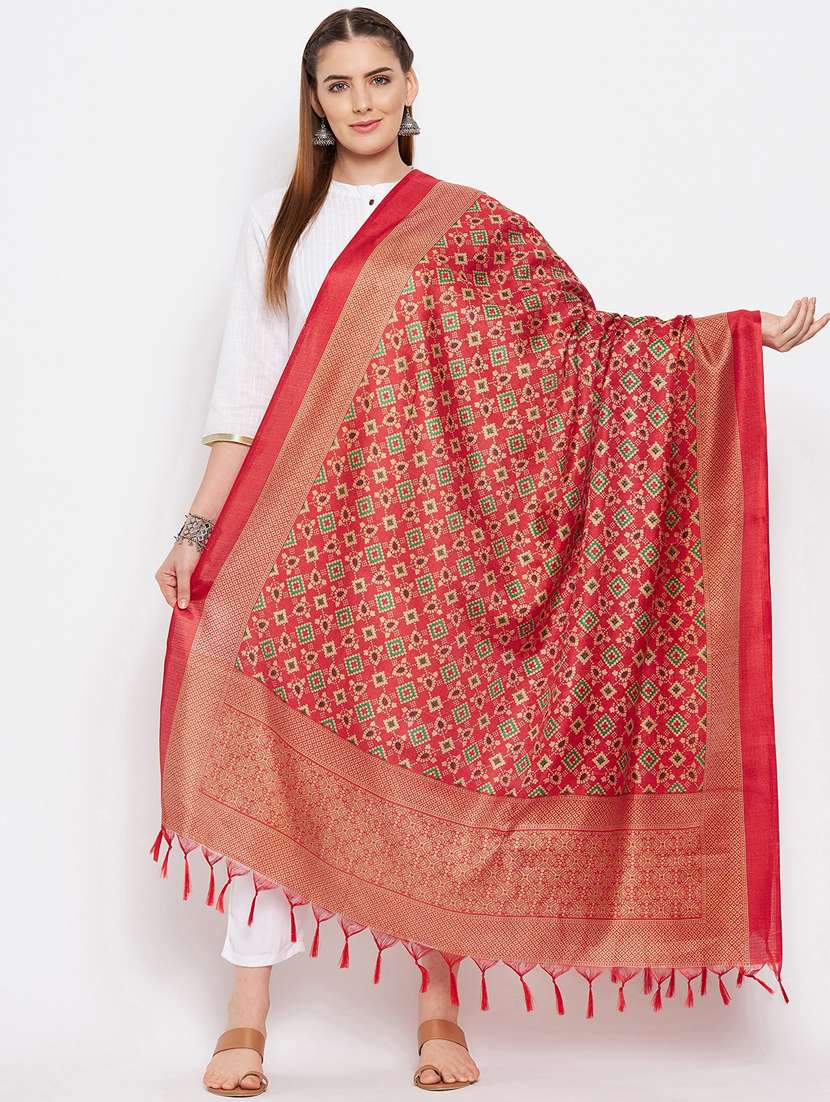 self design printed dupatta