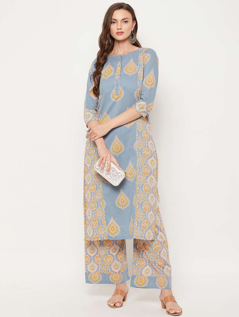 printed kurta palazzo set