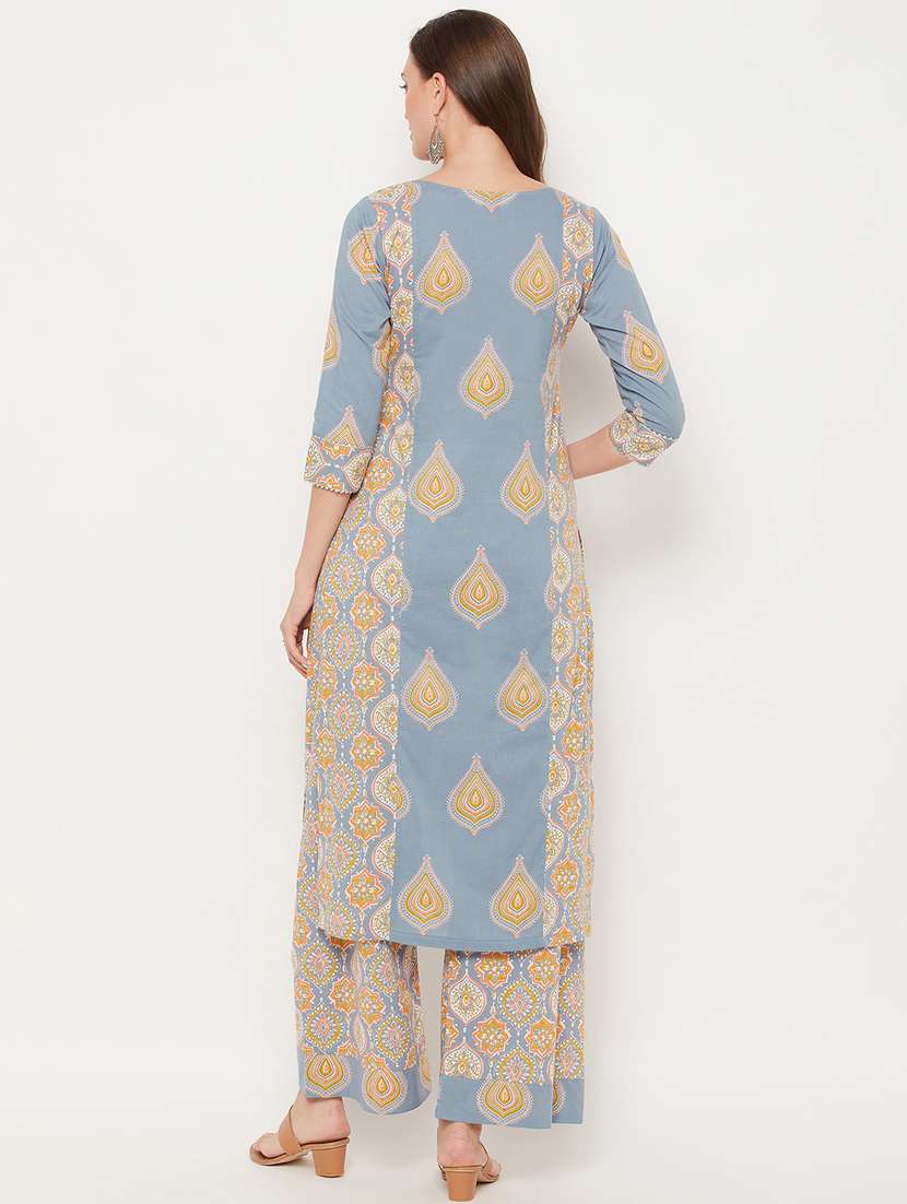 printed kurta palazzo set - 18519403 -  Standard Image - 2