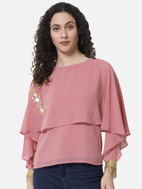 women's layered round neck top - 18519540 - Standard Image - 0