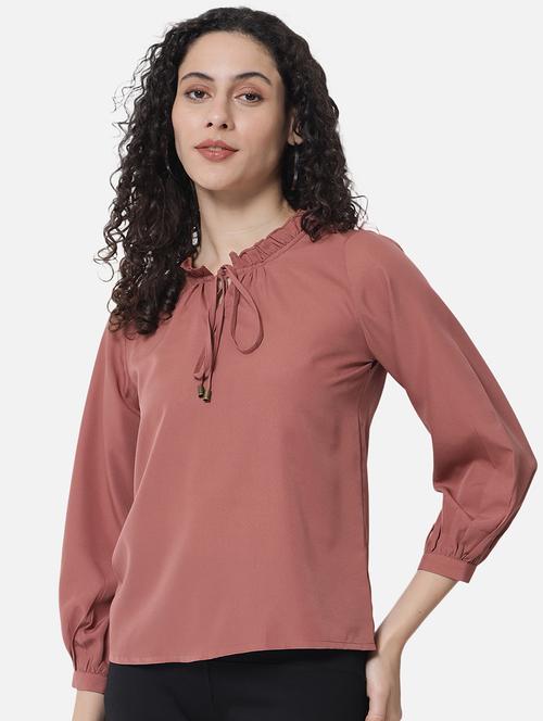 women's straight tie-up neck top - 18519550 -  Standard Image - 0