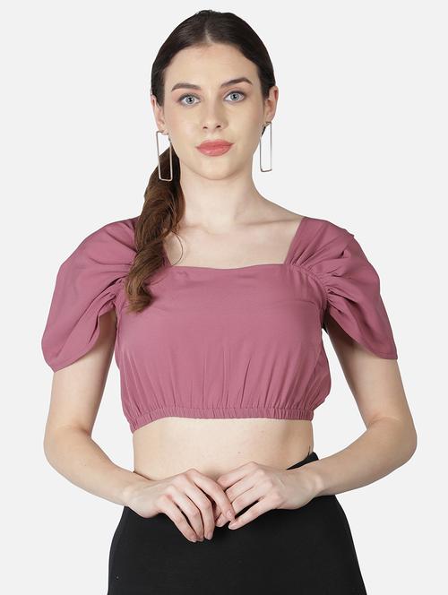 women's crop square neck top - 18519553 - Standard Image - 0