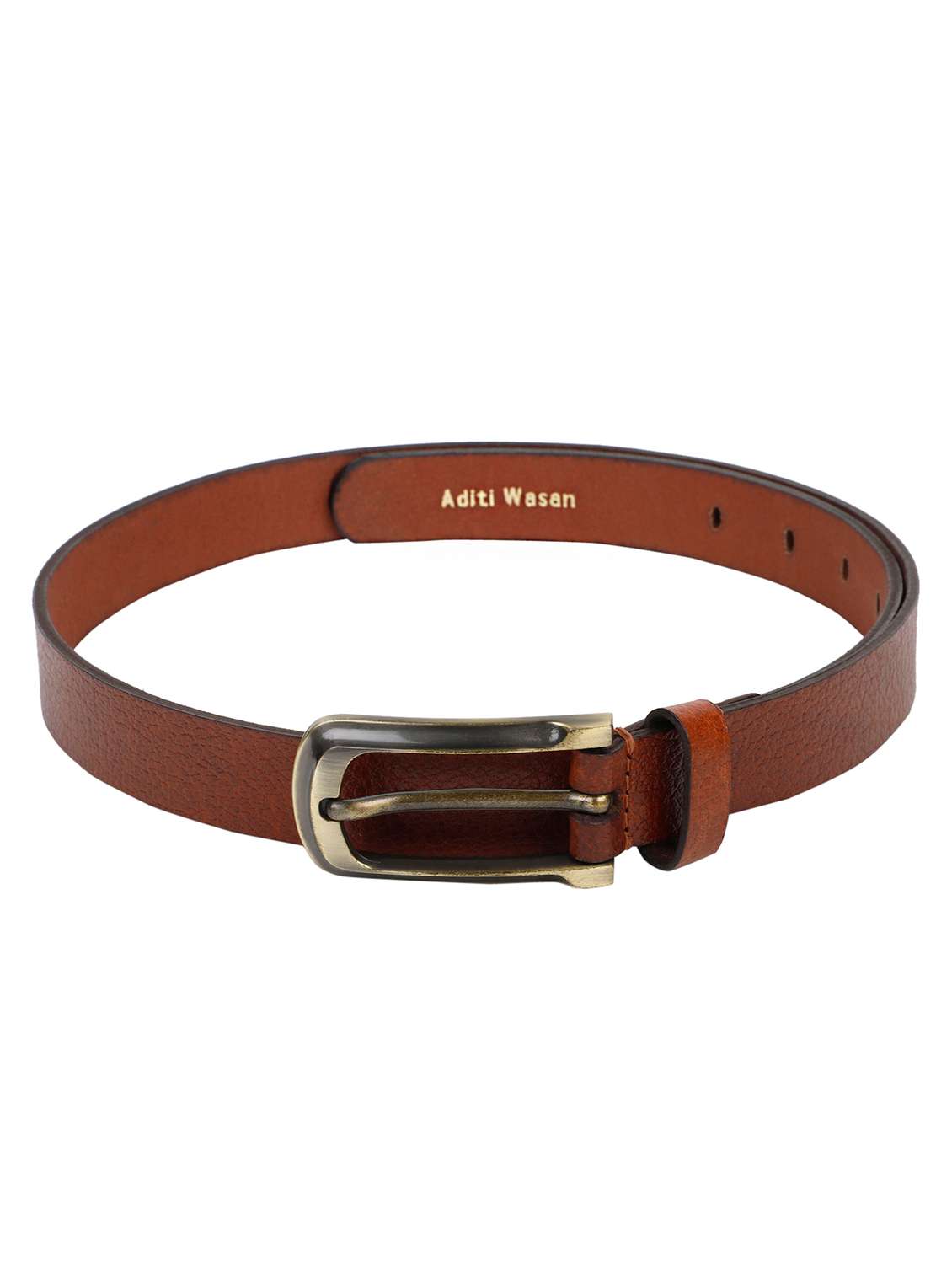 women brown leather belt 