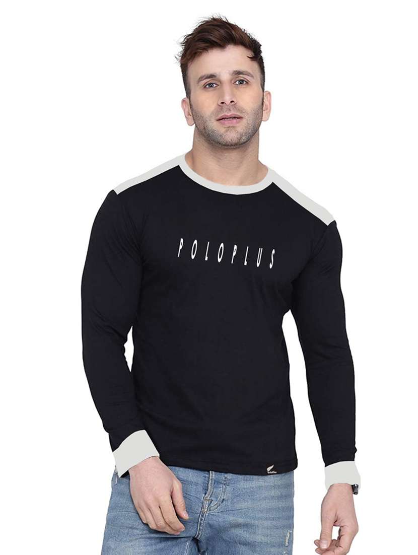 color blocked logo print t-shirt