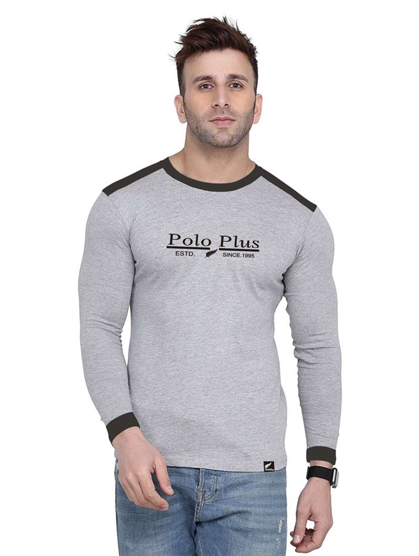 color blocked chest print t-shirt