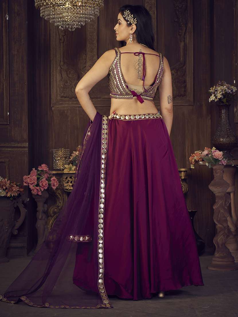 embellished semi-stitched lehenga choli with dupatta - 18520180 -  Standard Image - 2
